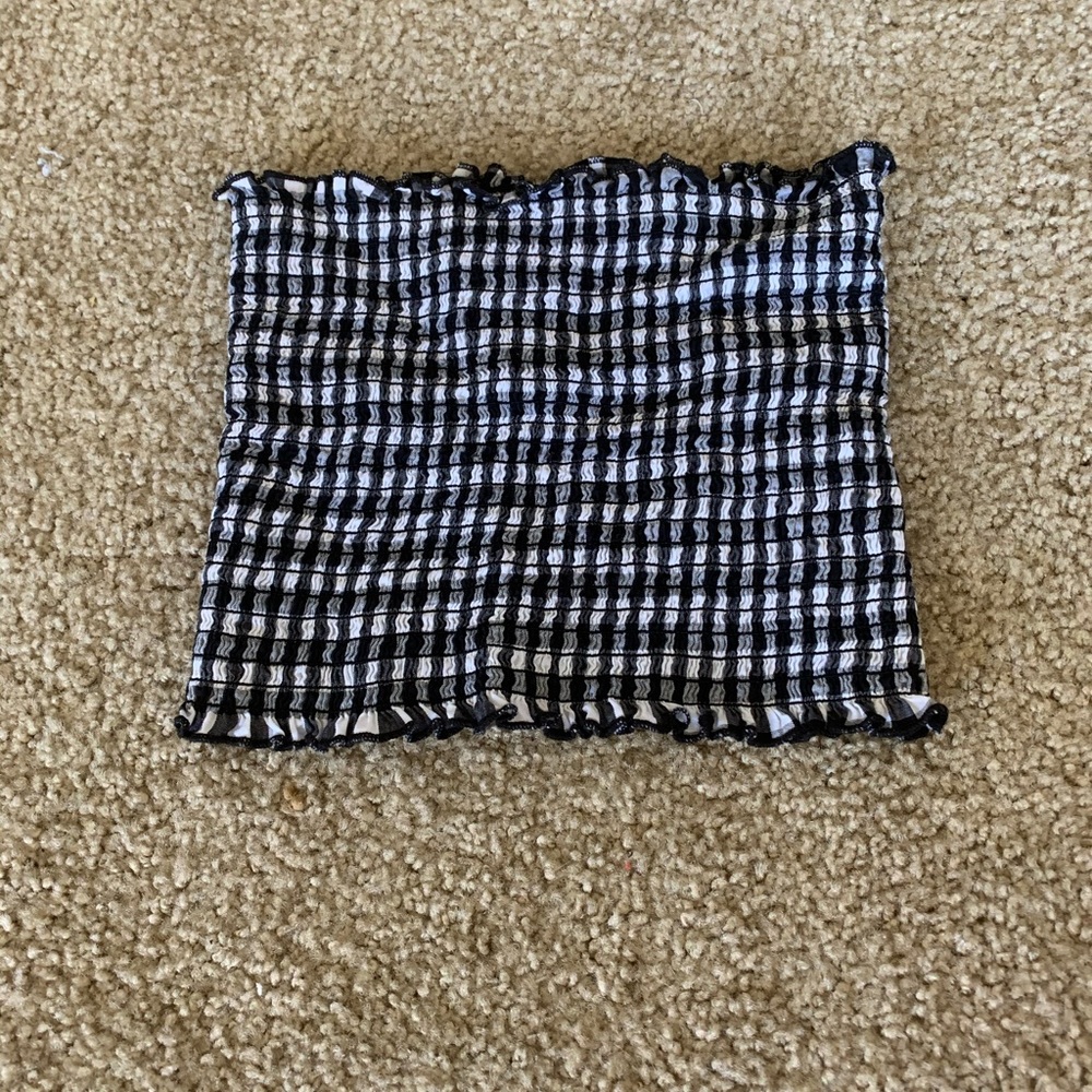 Checkered tube top